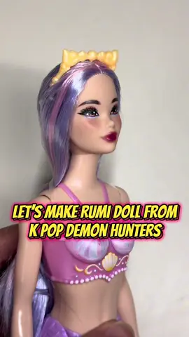 Let’s Make my Queen Rumi Doll from #kpop Demon Hunters Part 1 👑🩷. #Rumi #netflix #foryou #foryoupag #barbie #mattel @MattelCreations @mattel @Netflix @Sony Pictures Animation @kpopdemonhunters 