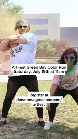 ArtFest Green Bay Color Run is happening this Saturday, July 19th at 11am in @Downtown Green Bay 🌈🏃 Register NOW before Thursday at downtowngreenbay.com/artfest #greenbay #wisconsin #artfestgreenbay #downtowngreenbay #wixx #runningtiktok #colorrun 