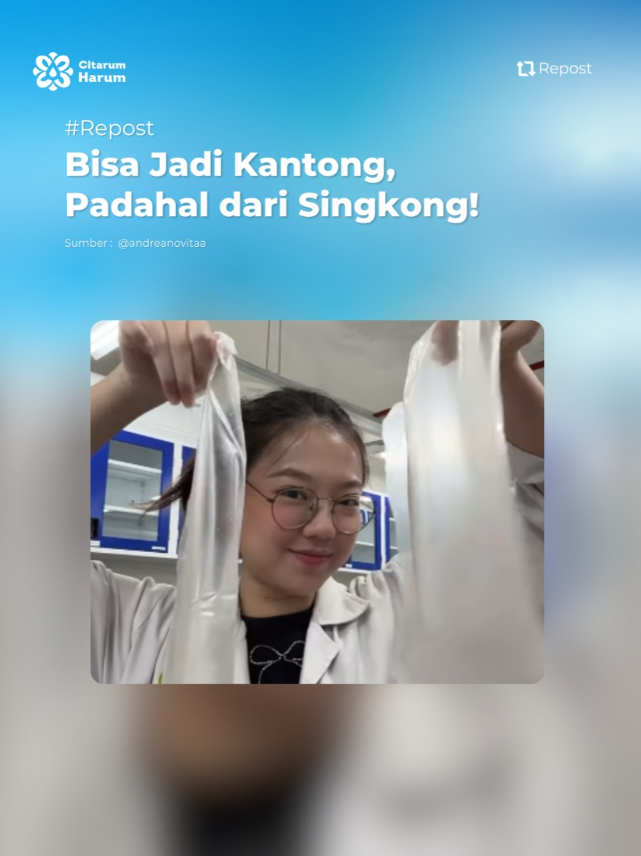 Gak nyangka, ini bukan plastik biasa 😱 Ternyata bisa dibuat dari... SINGKONG! 🌱 Bisa buat kantong, ramah lingkungan, dan bisa terurai lho~ Repost from @andreanovitaa  #BanggaJadiWargaJabar #GubernurKDM #KDMErwan #citarumharum #diskominfojabar #satgascitarum
