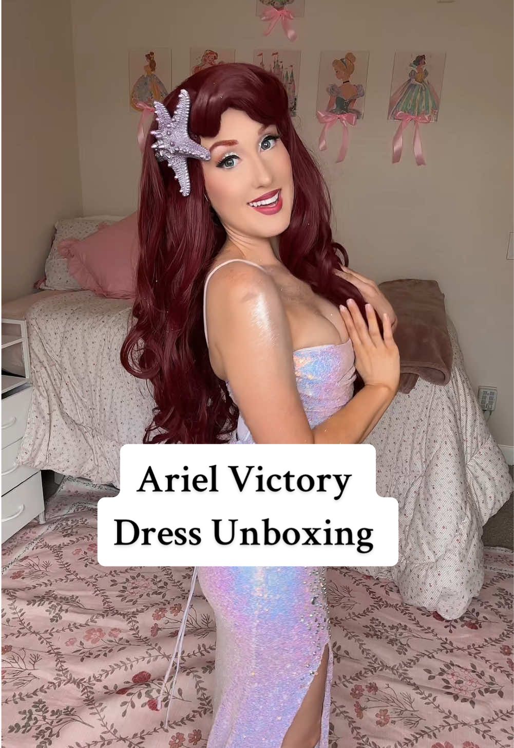 look at this dress, isn’t it neat? #disneyprincess #arieldisney #disneyworld #ariel #arielvictorydress #arieldress #disneyprincessmakeup #ballgown #mermaid #princesspartyperformer 