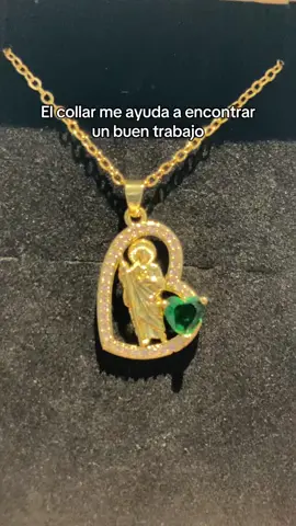 Collar de San Judas para HlM🖤✨ San Judas Tadeo está muy hermosa la Collar 💚#sanjudastadeo #sanjudas #sanjudastadeo💚 #jesus #tadeo #🙏🏻 #💚 #jewelry #necklace #fypシ゚viral #tiktokshop #amen