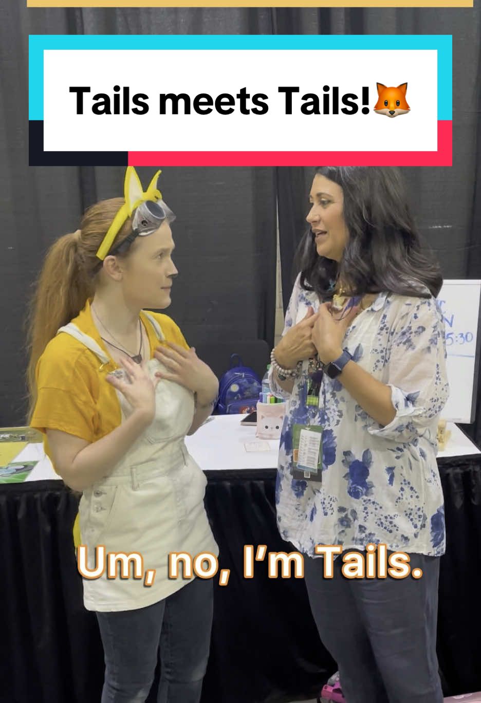 Tails meets Tails! Comment how you think the tails got in the cleaners👀 - VOTP - “You are the light of the world. A city set on a mountain cannot be hidden.” ‭‭Matthew‬ ‭5‬:‭14‬  - #momocon #tailsthefox #cosplay #voiceactor #sonicthehedgehog 