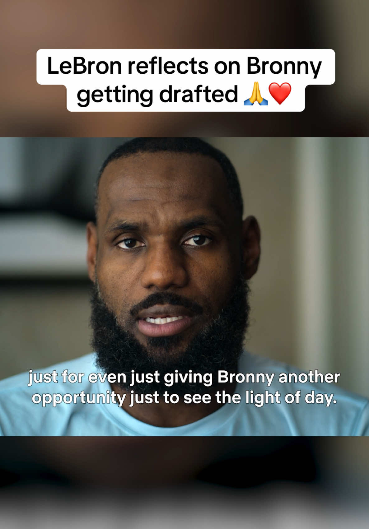 “I was jumping for joy … thanking the man above just for even giving Bronny another opportunity just to see the light of day.” LeBron James reflecting on Bronny getting drafted by the LA Lakers 💜💛 #LeBronJames #Lakers #NBA #LALakers #BronnyJames 