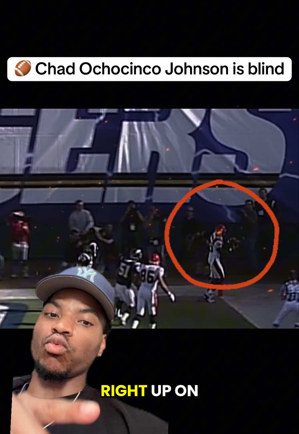 Chad Ochocinco Johnson has just admitted that he was blind, his entire football career. #greenscreenvideo #creatorsearchinsights   #ochocinco, , #nfl, #sports, #football 