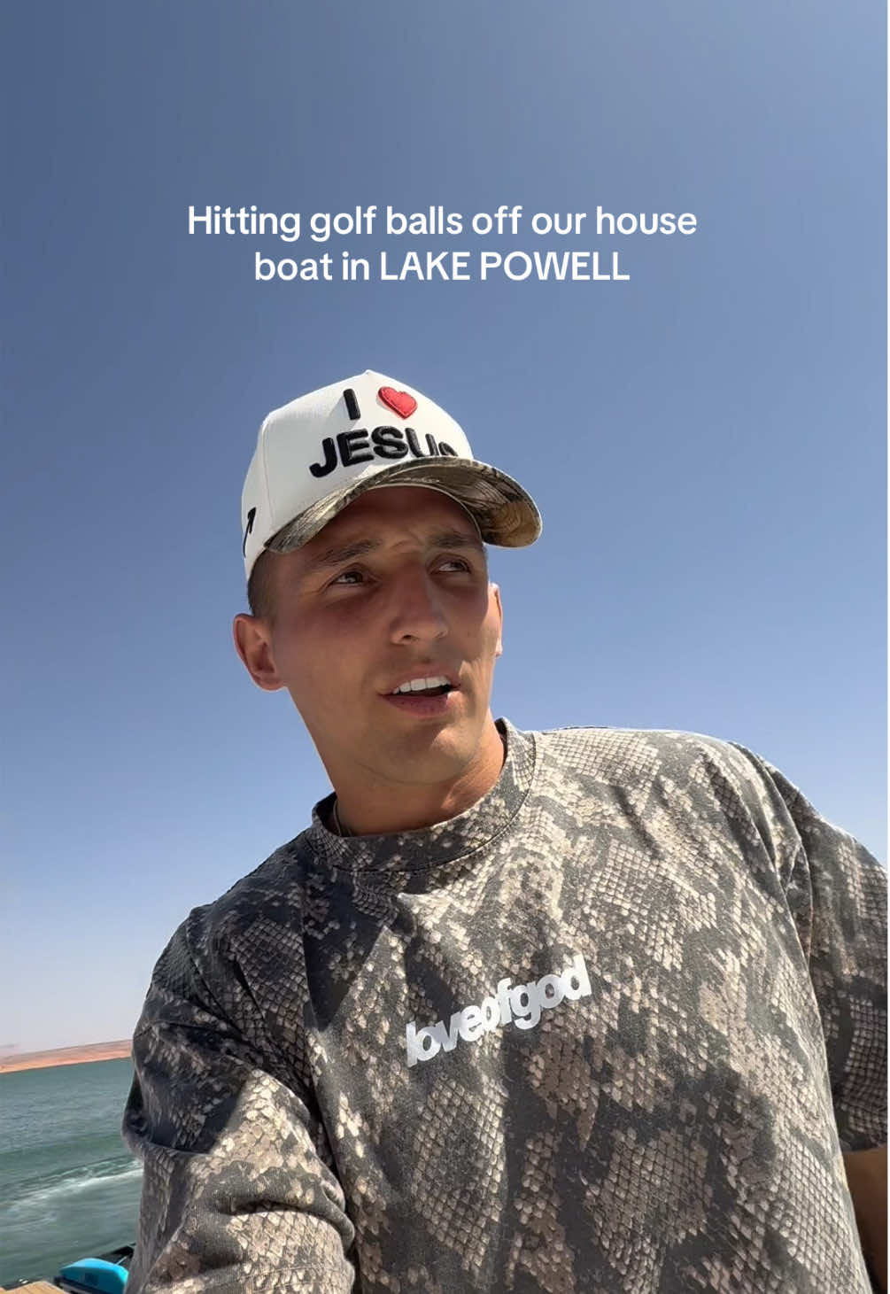 That was a close one 🤣 #golf #lakepowell 