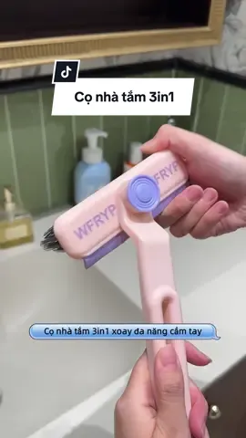Bàn chải cọ nhà tắm đa năng 3in1 xoay đảo chiều cầm tay #banchaicoruadanang #conhatam #banchai #decorsiuxinh 