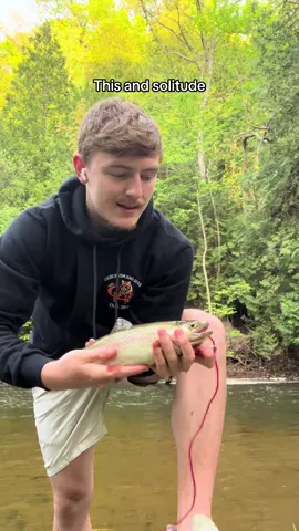 Peaceful fishing solo #foryou #fishing #fishinglures #fish #trout #rainbowtrout 