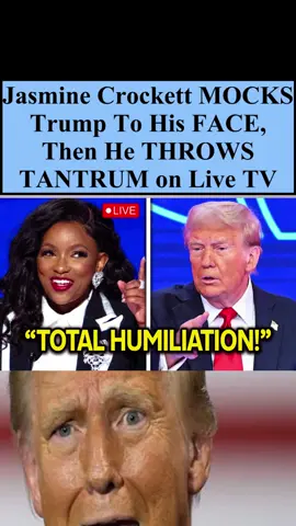 Jasmine Crockett MOCKS Trump To His FACE, Then He THROWS TANTRUM on Live TV #news #breakingnews #drama 