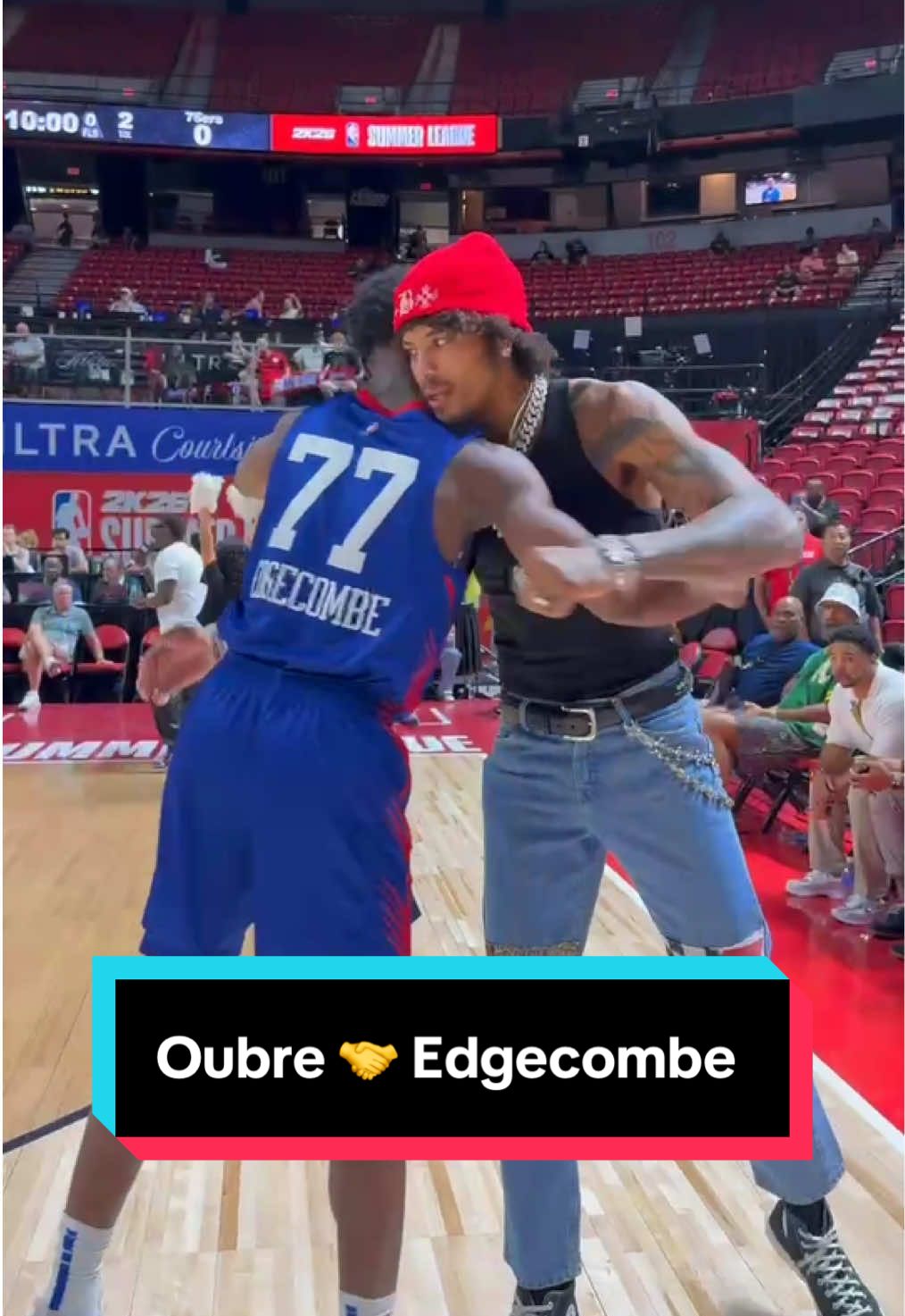 The show is about to begin 🍿 @Philadelphia 76ers #NBA #Basketball #VJEdgecombe #kellyoubrejr #Sixers
