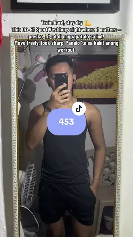 #DryFitVest #TrainingGearPH #SportFitWear #MensActivewear #FitnessOOTD #WorkoutReady #PreskoSaGalaw #TightTrainingVest #GymFitPH #MuscleTankGoals 