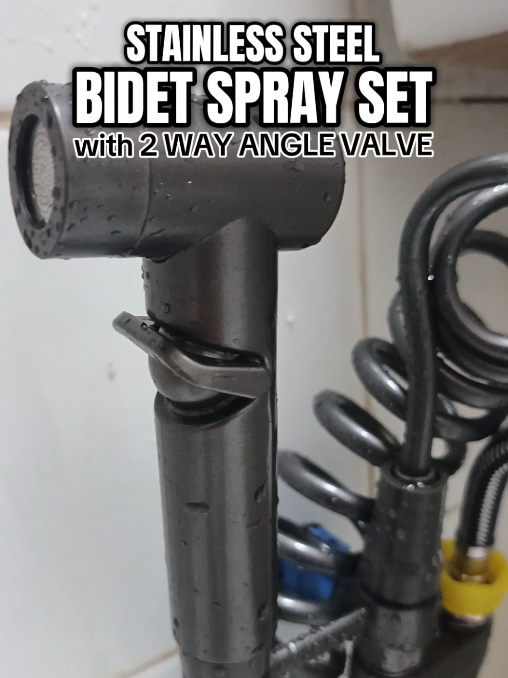 STAINLESS STEEL BIDET SET WITH 2 WAY VALVE..  #bidetset set #stainlesssteelbidetsprayset #housgood  #budoloftheday #paydaysale 