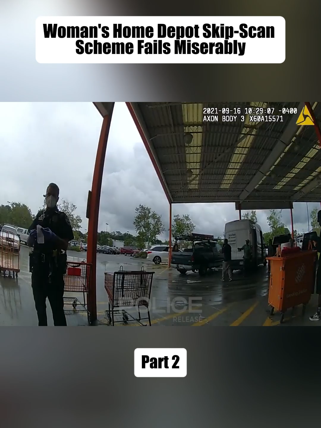 Woman's Home Depot Skip-Scan Scheme Fails Miserably Part 2 #cops #copsoftiktok #copsontiktok #police #policeofficer #policeoftiktok