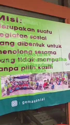 Telah terlaksana dengan lancar kegiatan  Bakti Sosial GEMA di Tanggal: 7 dan 8 Juli 2025 Lokasi: 7 Juli: Panti Sosial Tresna Werdha Laswi, Bandung ___________ 8 Juli: Pondok Anugerah Generasi Yosua, Lembang Bantuan yang Diberikan utk 2 panti : Nasi kotak: 107 Beras 100 kg, telur 20 kg minyak 24 pcs @2 liter Indomie (10 dus), bihun 10 kg, gula 20 kg terigu 10 kg, Kacang hijau 20 kg, kecap manis 48 pcs @550ml,  susu Ultra (6 kotak), Biskuit Roma Kelapa (5 dus) roti 60 pcs utk panti laswi Fresh cool dan angpao Sayur & bumbu: Bawang merah 4 kg Bawang putih 4 kg, kentang 6 kg Cai sim 4 kg Kol 4 kg Sawi putih besar 4kg Wortel 4 kg Pepaya 10 pcs Lain-lain: Tas travel untuk pengurus panti laswi (10 pcs) Dana operasional: Rp 3.500.000 (untuk Panti Laswi)