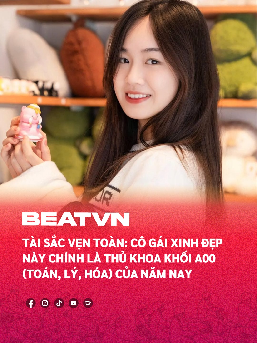 Cô gái xinh đẹp này là 1 trong 8 người đạt điểm tuyệt đối 30/30 khối A00 #beatnetwork #beatvn #hoangacid