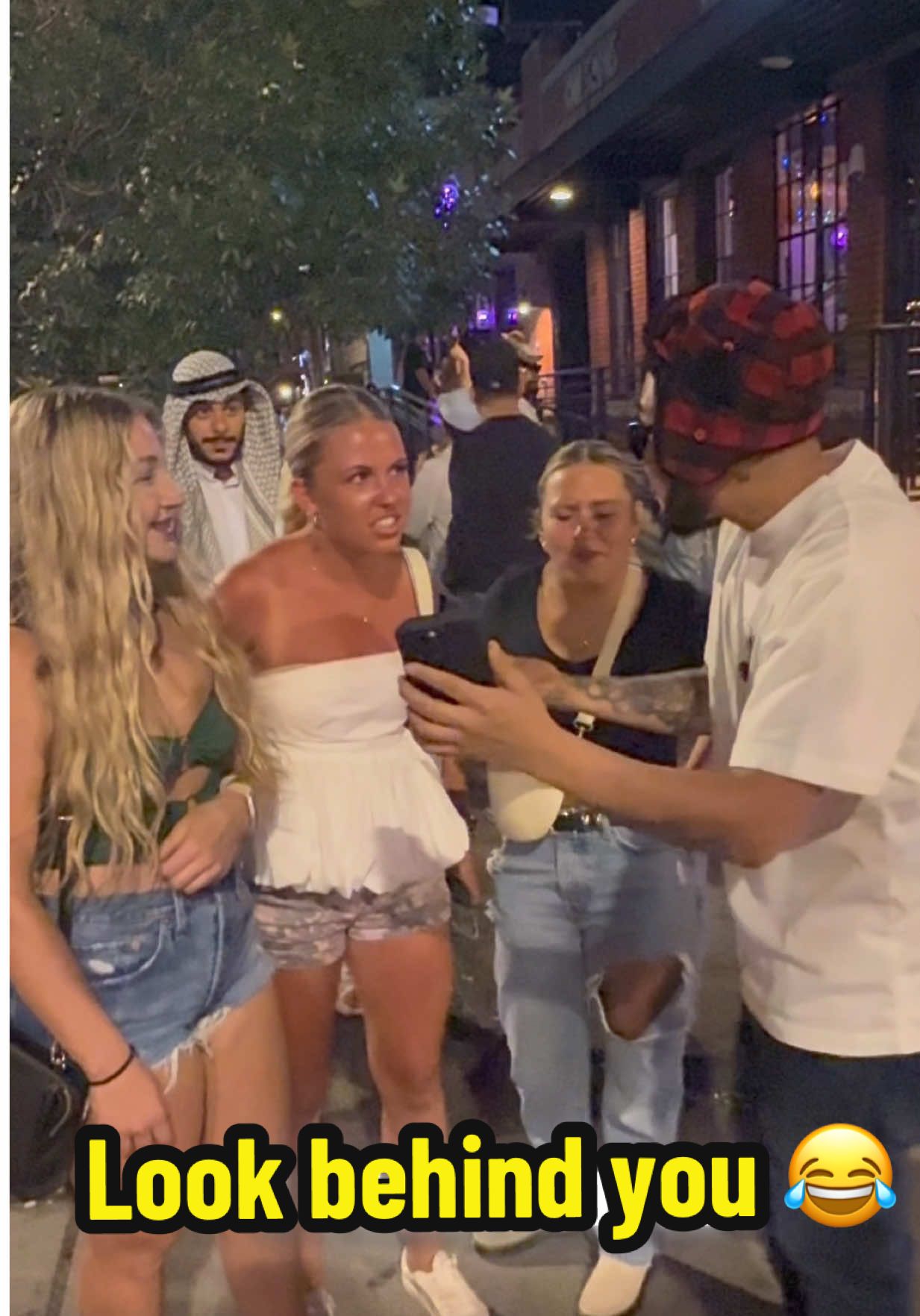 Look behind you “prank” snow bunnies in downtown Denver@The Prince of Denver #fyp #publicinterview #denver #viral #foryou 