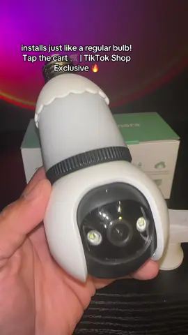 4MP Light Bulb security camera with 5G and 2.4GHz wireless indoor/outdoor camera with night vision, motion detection, 360° remote viewing and real-time alerts. Cord Installation Socket #LightBulbCamera   #SecurityCamera   #HomeSecurity   #SmartHome   #360Camera   #NightVisionCamera   #WirelessCamera  #TikTokShop   #TikTokMadeMeBuyIt   #TikTokFinds  #ShopNow   #MustHave   #GadgetGoals  