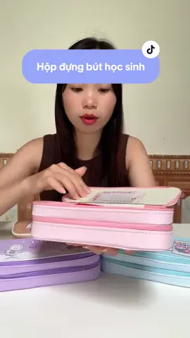 Chuẩn bị vào năm học rồi sắm dần hộp đựng bút cho con thôi. Hộp đựng bút học sinh 2 tầng 2 ngăn 55k #diepcoine #hopdungbut 