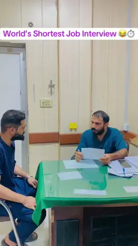 World’s Fastest Job Interview 😅⏩@Hamdan Khan @@Fida_khan #foryou #foryoupage #fypage #fyp #doctor #dr #nurse #nurses #dentist #internee #job #interview #pakistan #hospital #emergency #department #emergencymedicine #jobinterview #capcut #tik #tiktok #tiktokpakistan #100k #baloch #jalalibaloch 