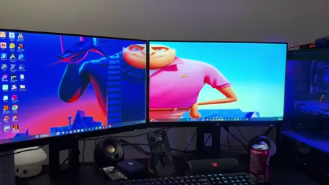 Gru in the new apt 😈#despicableme #gru #monitorsetup 