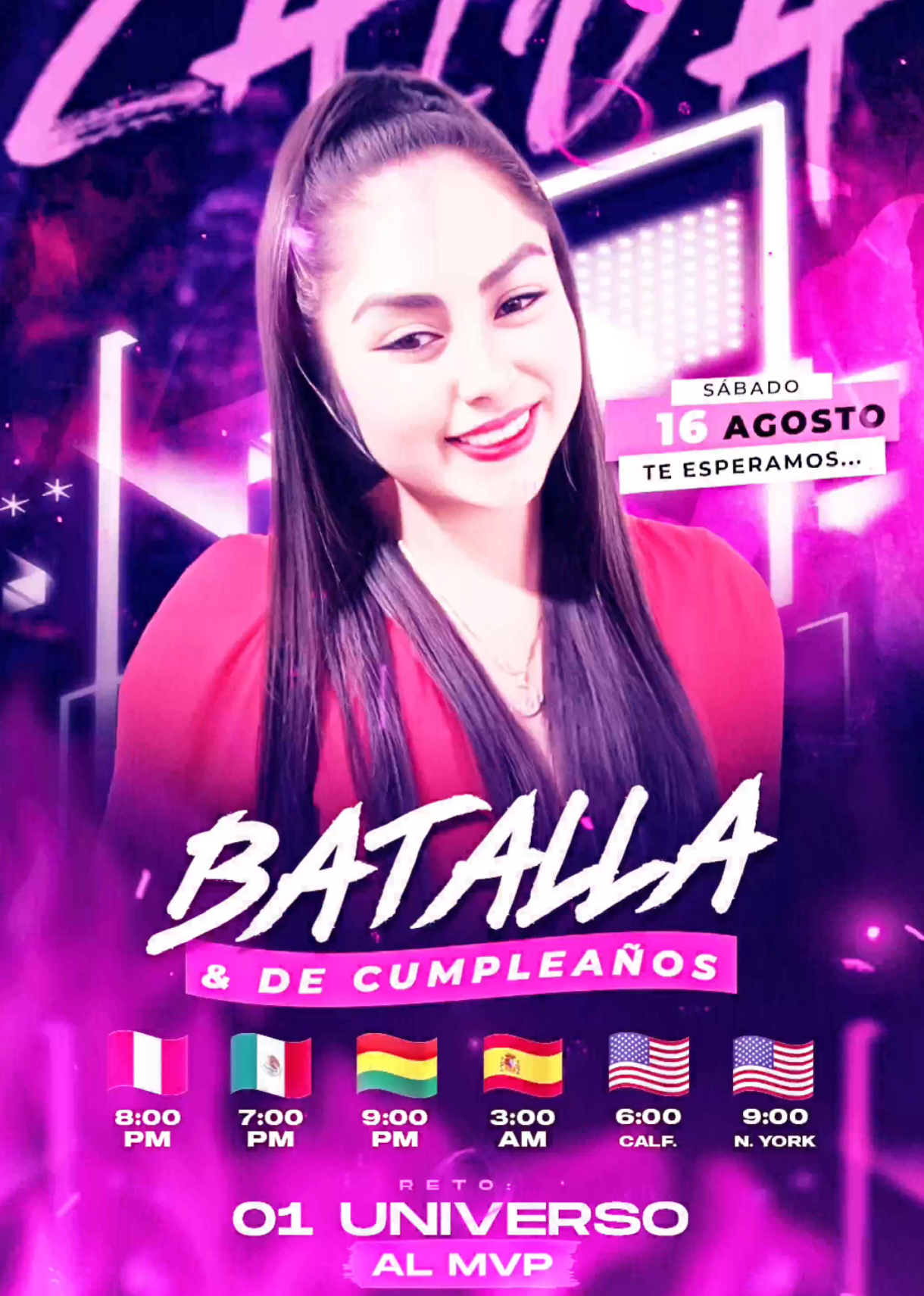 Batalla de Cumpleaños, diseño de flyer  Si te gusta nuestro trabajo no olvides compartir y dar tu like, sorteo con todos los más activos.. #parati #battletiktok #zaida #flyer #nesioart #nesioyt #folleto  #CapCut 