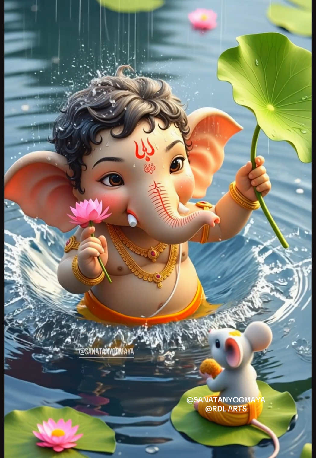 Follow @sanatanyogmaya             @RDL.CREATIVEME  🧿🌿🧿🌿🧿🌿🧿🌿🧿🌿🧿 Sawan, the sacred month dedicated to Lord Shiva, also holds special significance for Lord Ganesha, his beloved son. During this holy time, as devotees offer prayers and fast for Shiva, they also seek blessings from little Ganesha, the remover of obstacles and bringer of wisdom. It is believed that worshipping both father and son during Sawan brings double blessings—Shiva’s divine grace and Ganesha’s guidance on the path of righteousness. Stories of Ganesha’s playful devotion to Shiva are lovingly remembered, making Sawan a month filled with both deep reverence and childlike joy. 🌿🌿🌿🌿 Follow @sanatanyogmaya              @deorarekha  #ganesha #ganpati #ganpatibappamorya #ganpatibappa #ganeshutsav #ganesh #spirituality #gannu #ganeshfestival #ganpatifestival #ganeshji #ganeshnation #sawan #fyp #fypシ #fypシ゚viral #foryou #foryoupage #foryourpage #follow #followme #followmyinstapage #followmyinstagram #instagram #tiktok #mytiktok #thankyou #mushakraj #art #explorepage #viral #🌸 #🙏 