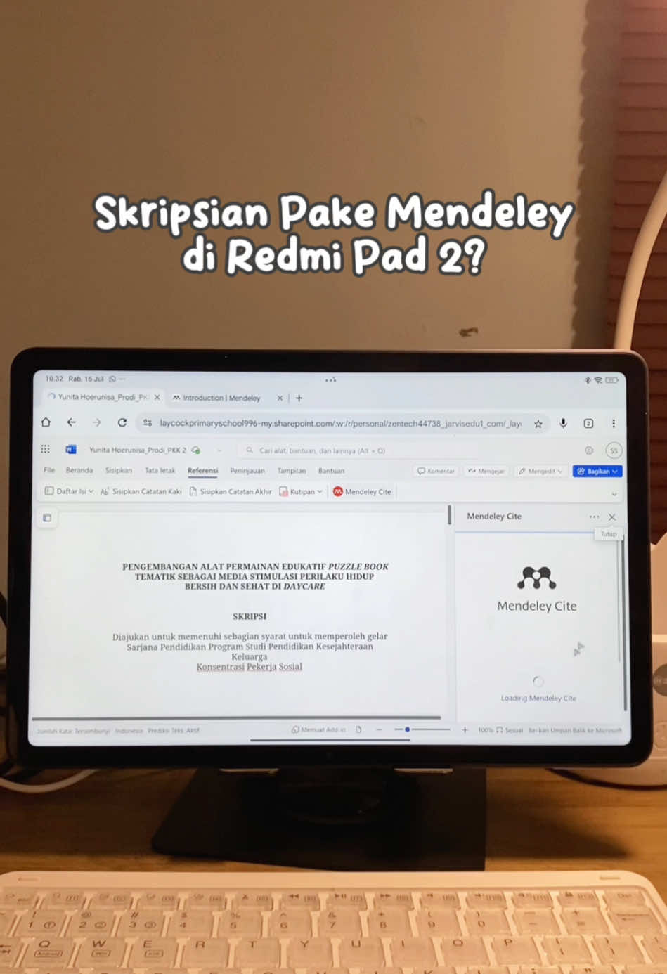 garap skripsi pake mendeley di tab redmi pad 2? bisa banget dong, tutor ga nih? #redmipad #mendeley #huawei 