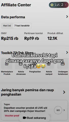 Tutor cara naikin gmv nya dong😫🔥 #affiliatepemula #affiliatemarketing #semangatberjuang #gmv #CapCut 