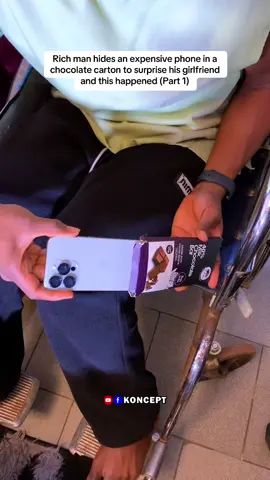 Rich man hides an expensive phone in a chocolate carton to surprise his girlfriend and this happened (Part 1) #Koncept #prayer #Love #happiness #lovestory #emotional #viralvideo #viralvide