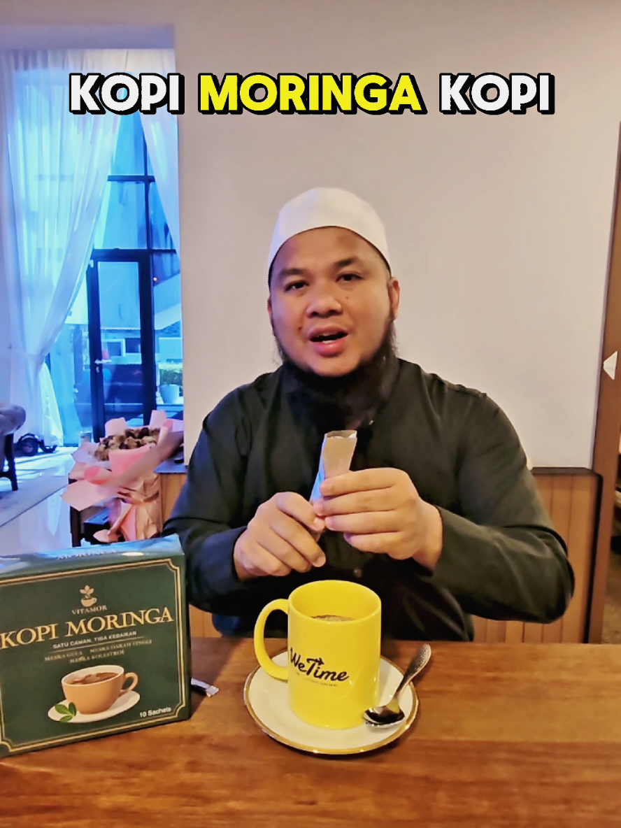 Alhamdulillah. Kopi Moringga istimewa. Jom dapatkan di beg kuning