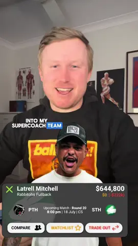 Latrell Mitchell will win me a share of $7K!  Time is running out to join @scballrs Run-Home Challenge, putting your NRL SuperCoach skills to the test from Round 20-27 - entries only via ballr.live - and it closes at the end of Round 20.  If you play SuperCoach and you’re not in the Run Home Challenge, what are you doing?!?  #NRL #NRLSupercoach #NRLFantasy
