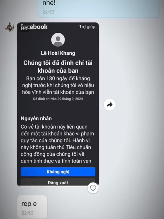Khoá 180 ngày inbox mình nhận mở#mokhoafaebook#khoa180ngay