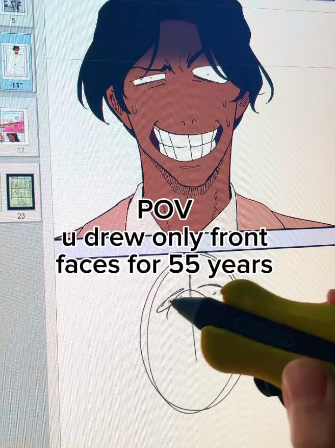 break the front face curse with csp ✋ #drawingprocess #arthack #viral #fypage #fy #trends #artistsoftiktok #clipstudiopaint #clipstudio 