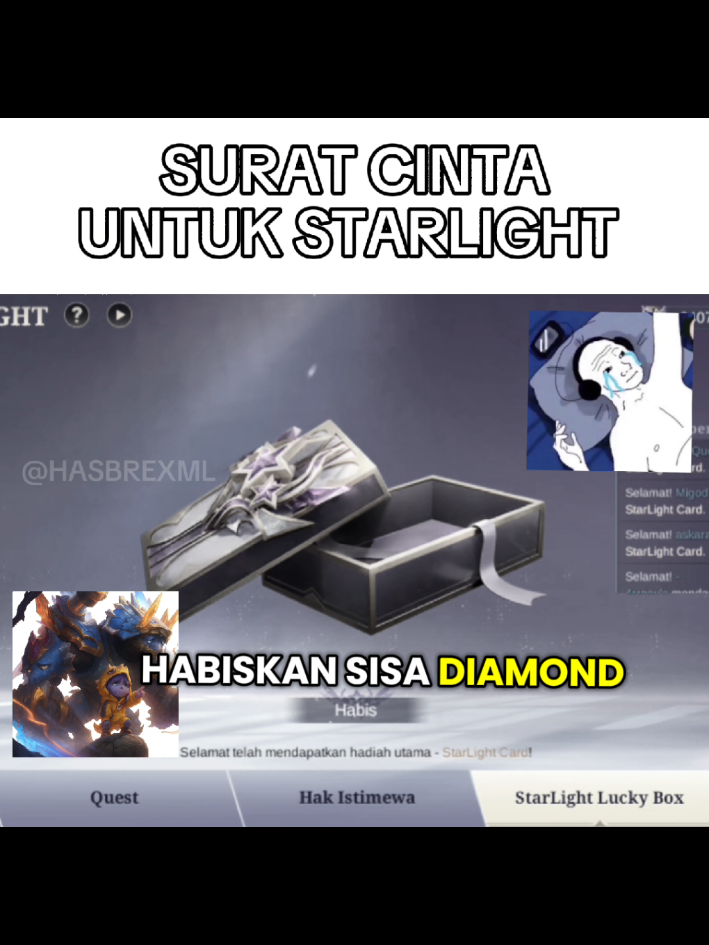 surat cinta untuk starlight #MLBBALLSTAR #MLBBDinoPlanet #MLBBMysticMeow #creatorsearchinsights #fyp #fypシ #hasbrexml 
