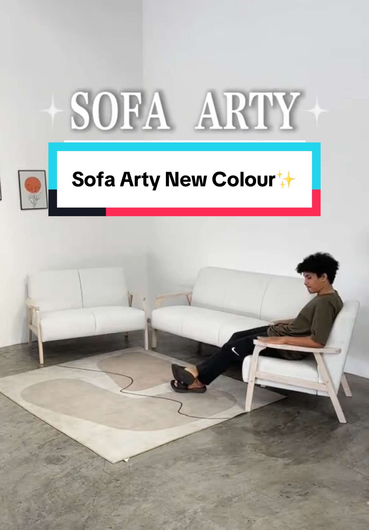 ⚪️𝑺𝑶𝑭𝑨 𝑨𝑹𝑻𝒀 𝑺𝑬𝑻⚪️ 🤍 Now in elegant WHITE! 🛋️ Dibalut dengan shinny cushion fabric lembut & nampak eksklusif 🌲 Rangka solid wood kukuh & tahan lama Minimalist look, luxury feel, and comfort you’ll love 💯 Sesuai untuk yang suka ruang bersih, cerah & berkelas✨ #fyp #fypviral #sofa #sofaminimalis #sofacantik 