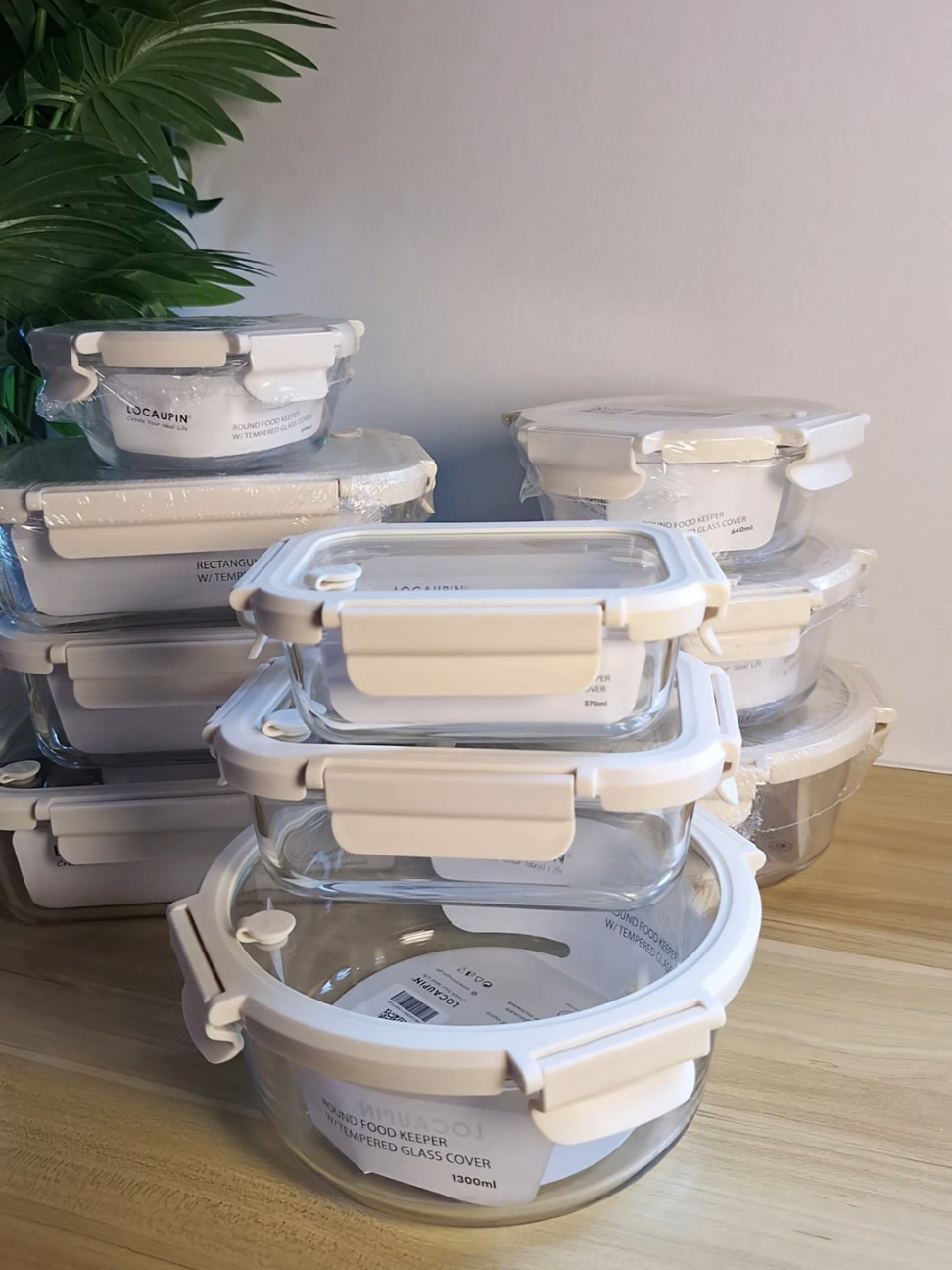 Locaupin Food Container BUNDLE SET Tempered Glass Glass Air Valve Lid Airtight Food Container Leakproof Lunch Box Refrigerator and Microwave Safe Food Keeper Kitchen Glassware Leftover and Meal prep Food Storage Tableware #foodcontainer #locaupinfoodcontainer #locaupinfoodfridgestorage 