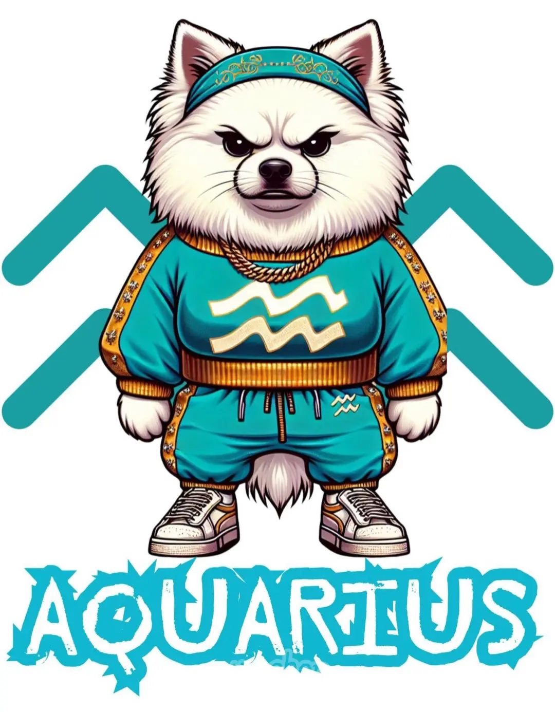 This Aquarius Mad Pup don’t follow trends — they create 'em. Drenched in a smooth aqua blue sweatsuit, this visionary pup stays chill while thinking 10 steps ahead. ♒️ Aquarius Energy: Unique. Rebellious. Genius-level cool 🩵 Drip: Aqua tracksuit, custom kicks, futuristic shades 🌊 Vibe: Flows with creativity, moves with purpose 👁 Style for the thinkers, dreamers, and trendsetters Too rare to copy. Too bold to ignore.