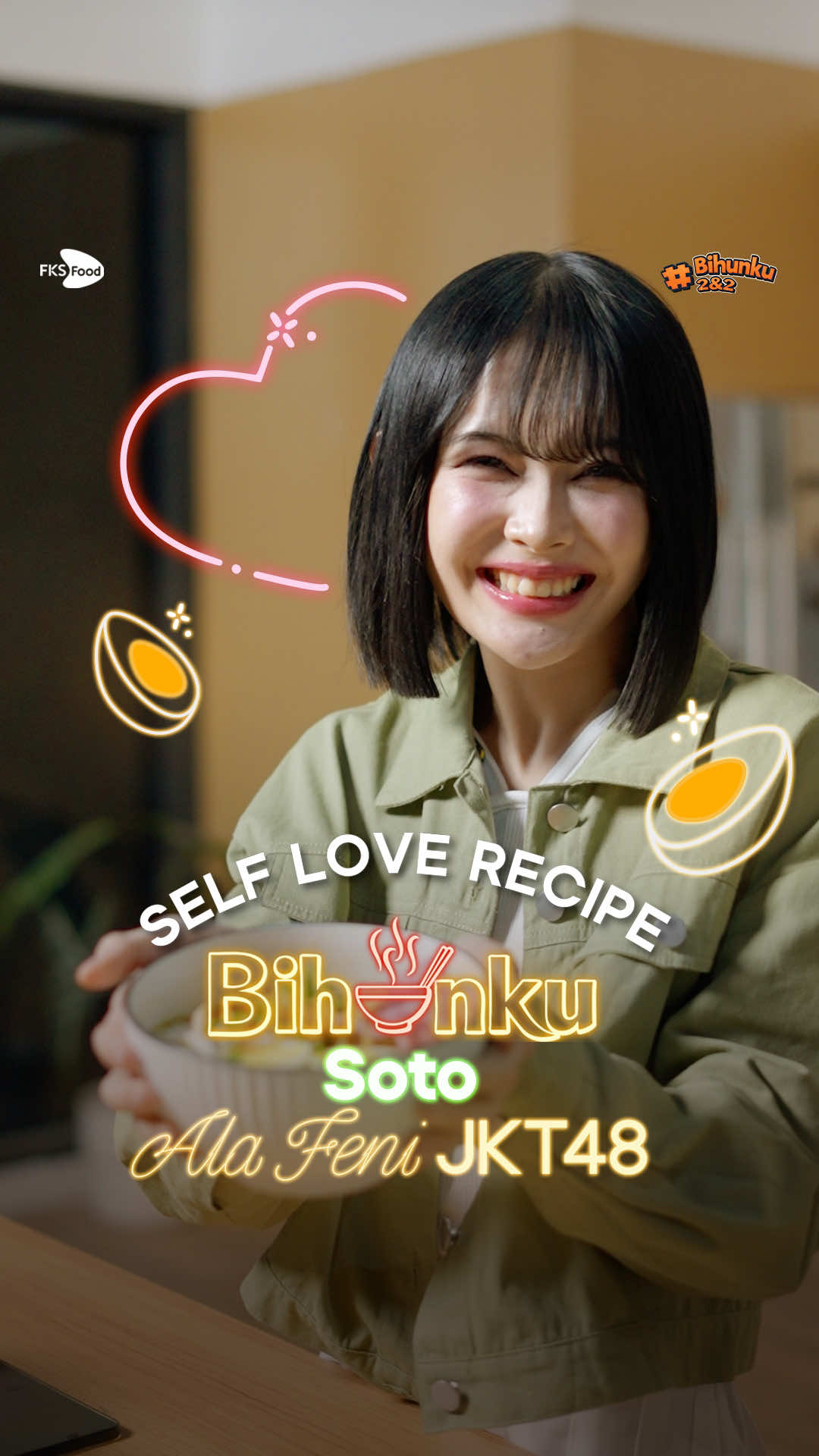 Lagi pingin yang seger-seger? Coba deh resep Soto Cianjur ala Feni JKT48.🥣✨ Gak cuma bikin kenyang, tapi juga bikin hati tenang 😌 Kalau kamu juga lagi butuh pelukan dalam bentuk soto, ini dia jawabannya~ Resep lengkapnya cek di video ya, Hunnies! Tag temen kamu buat langsung recook menunya, biar bisa icipin masakan ala Feni JKT48 🥰🫶🏼 #BihunkuxJKT48⁣ #BihunkuNewEra⁣ #Bihunku #KarenaKamuNo1 #BihunkuNo2⁣ #2MenitMasaknya #200Kalorinya #SelfLove #SelfCare