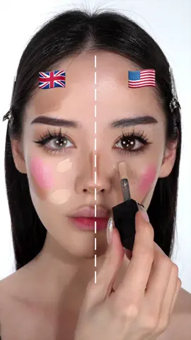 🇬🇧 vs. 🇺🇸 - which one looks better ?? - #makeupcomparison #britishmakeup #usmakeup #makeuplook 