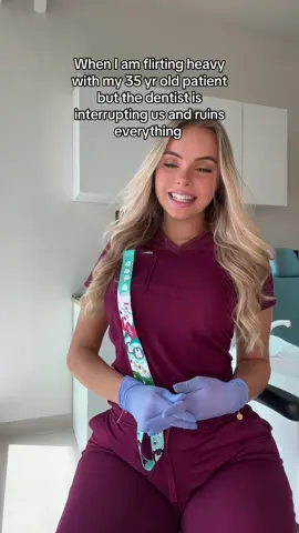Why does he have to remind me that I am at work.. #dentallife #dentalassistant #dentalstudent 