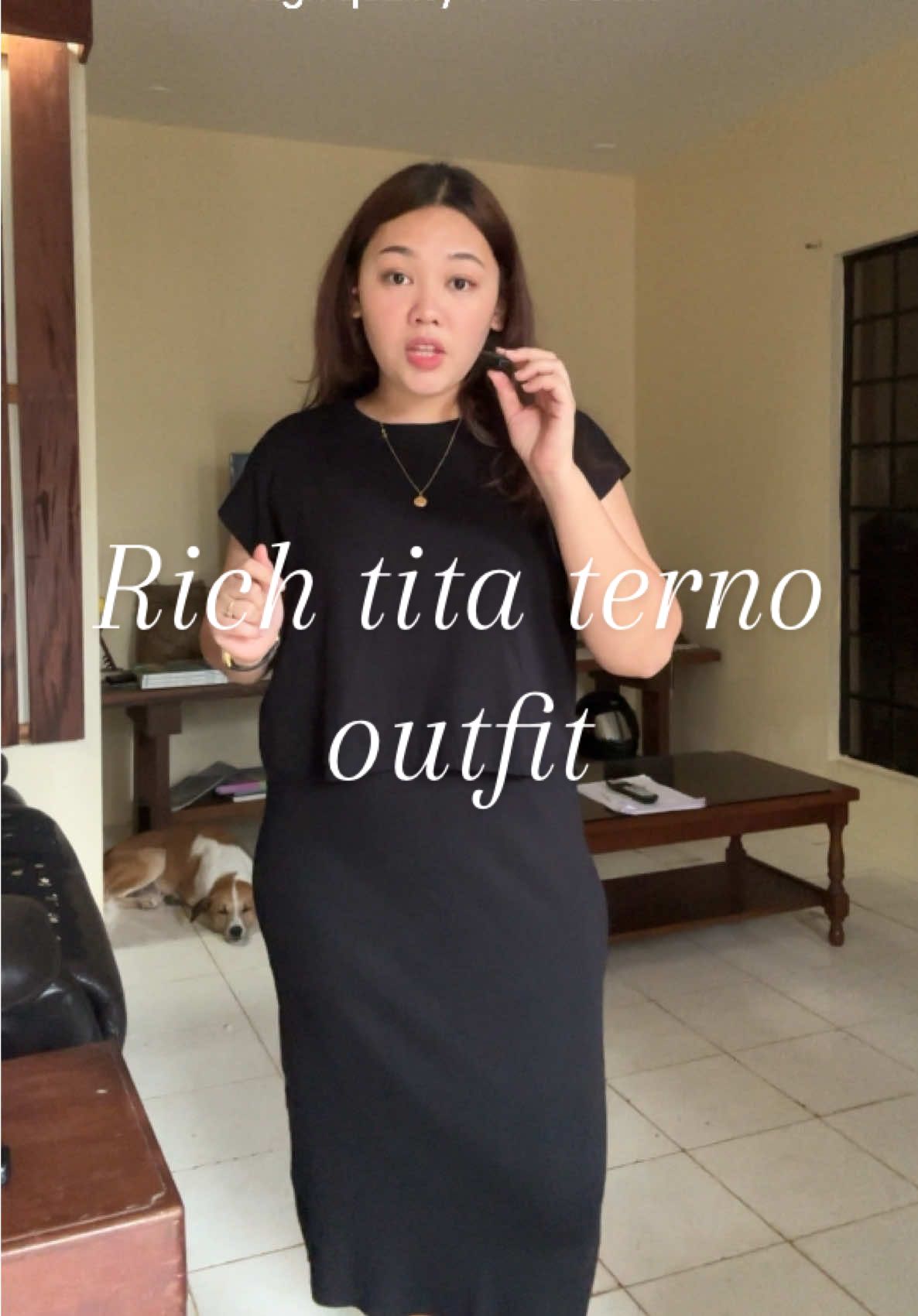 super love this rich tita vibe outfit ✨ #coords #terno #ternooutfit #ternooutfitforwomen #OOTD #knitted #fyp #foryou #trending 