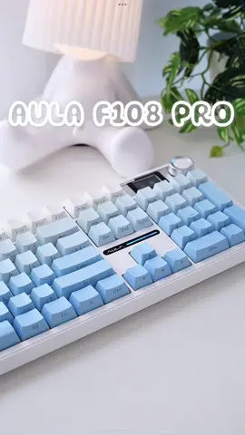 Aula F108 Pro. Bàn phím fullsize có núm màn hình và led viền #banphim #sinhviennam6 #keyboard #aula #aulaf108pro 
