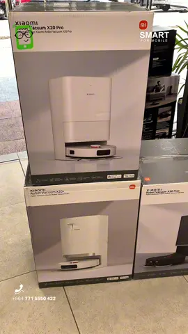 🧹 نظافة ذكية بدون تعب! ودّع التنظيف اليدوي مع مكانس شاومي #Mirobotvacuumx20max__820,000 #mirobotvacuum x20 plus__520,000  تجمع بين الكنس والمسح بذكاء عالي وتقنيات متطورة! ✨ مستشعرات دقيقة لرسم خرائط المنزل 💦 خزان مياه للمسح التلقائي 🔋 بطارية تدوم لساعات 📱 تحكم كامل من تطبيق الجوال 🧠 تتعرف على العوائق وتنظف بأناقة خلي بيتك يلمع بأقل مجهود… شاومي، راحة وأداء في جهاز واحد توصيل سريع إلى كافة أنحاء العراق 🇮🇶 – دائماً في متناول  ‏‎يدك! ‏‎🕒 أوقات العمل: ‏‎من 9:00 صباحاً حتى 12:00 مساءً طوال أيام الأسبوع ‏‎الجمعة من 3:00 ظهراً حتى 12:00 مساءً. ‏‎📍 الموقع: ‏‎المنصور، شارع مول بابليون، بالقرب من أقواس مطعم الساعة. ‏‎📞 رقم المبيعات: 07715550422 ‏‎نحن هنا لخدمتك في أي وقت! 🌟