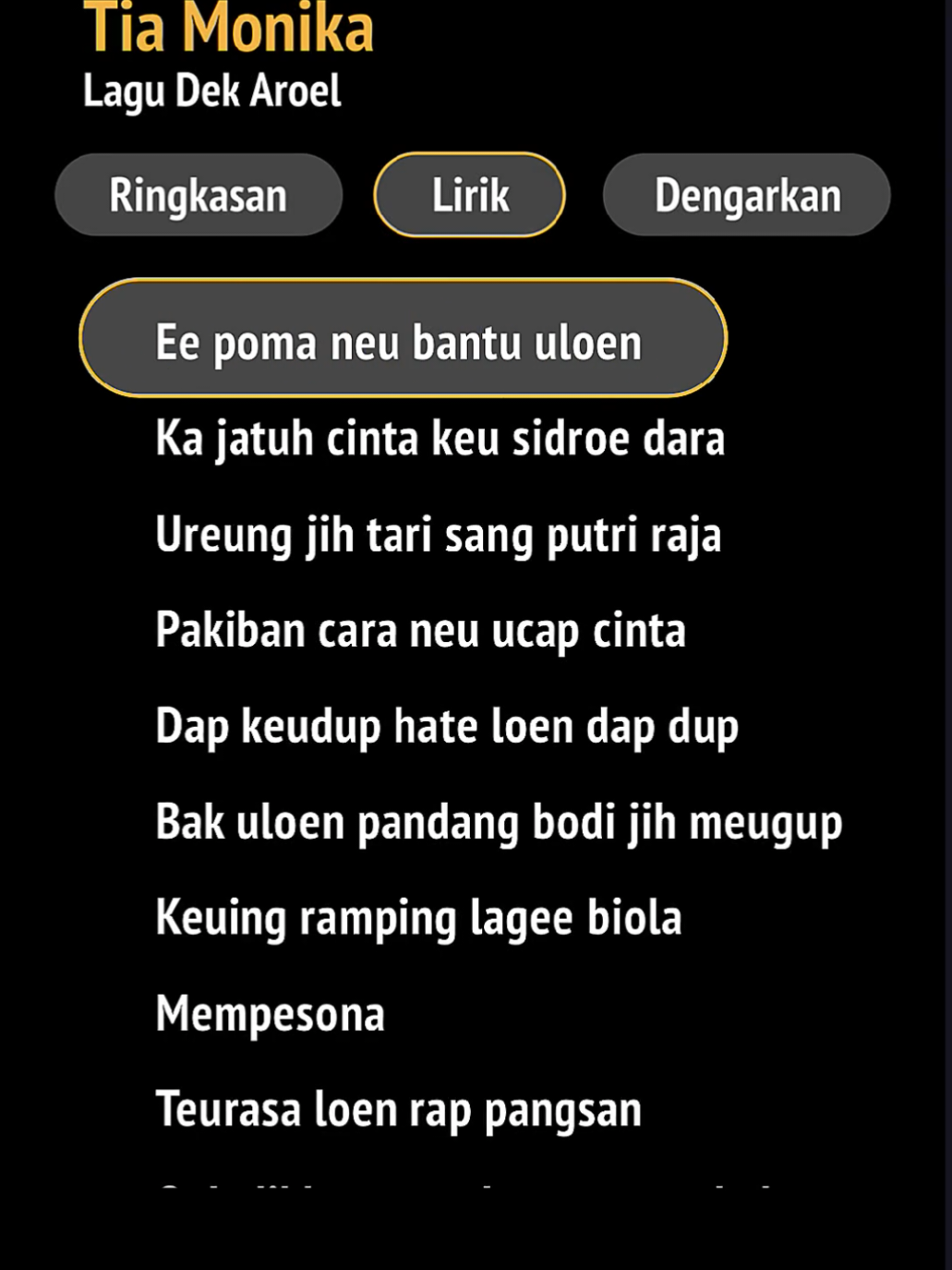 Tia Monika.. #fyp #liriklaguviral #lyrics 