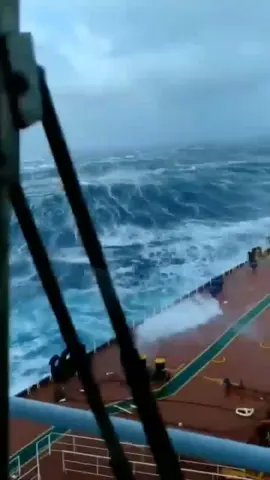 The North Sea has an unpredictable weather. #deepocean #northsea #ships #waves #foryoupage❤️❤️ #fyp 