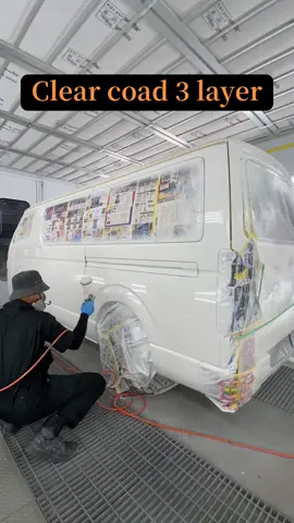 HIACE painting proces #painting #painter #fypシ゚ #kenshuseijapan🇮🇩🇯🇵🎌 #hiace #hiacejapan 