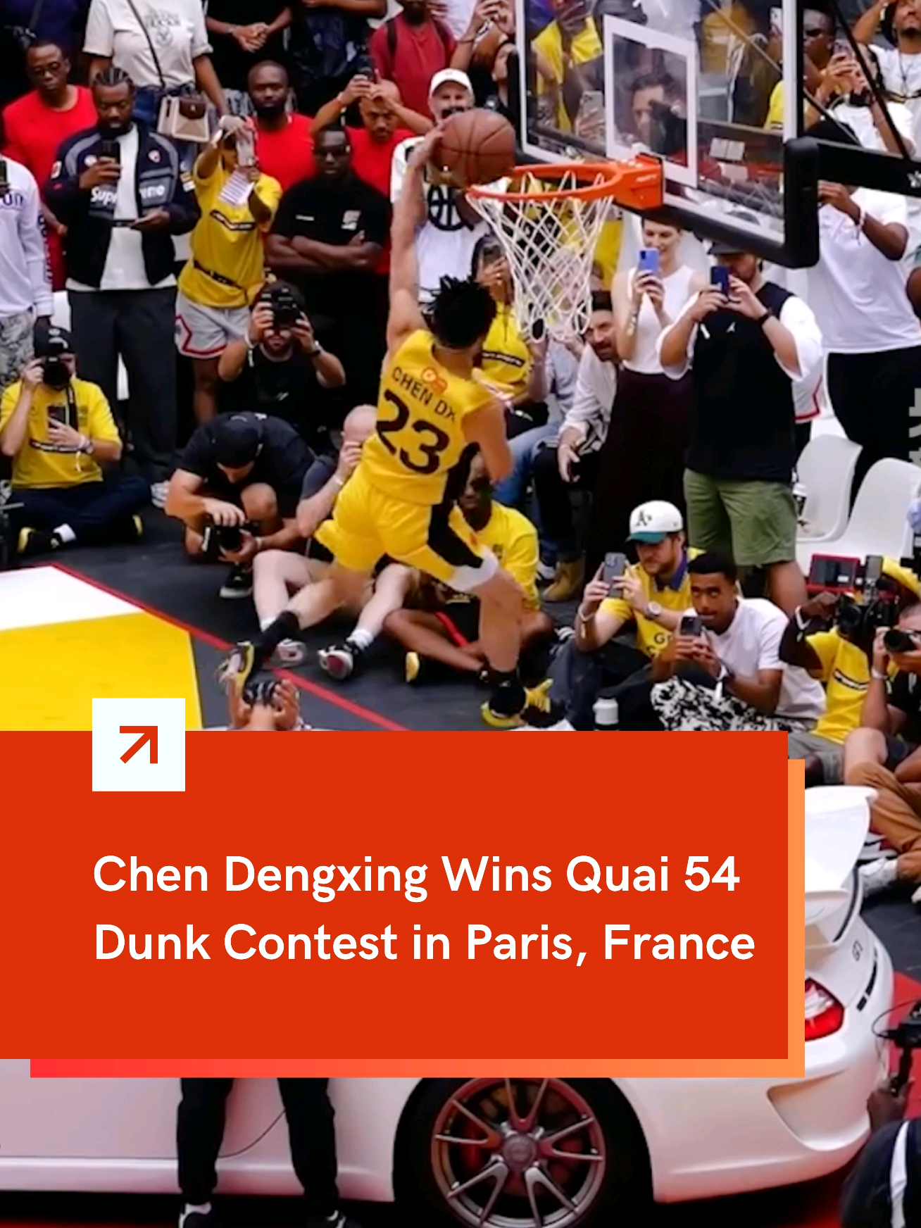Chen Dengxing, 39, has become the first #Chinese #athlete to win the Quai 54 Dunk Contest in #Paris, #France. 🏀🇨🇳 #basketball #sport 