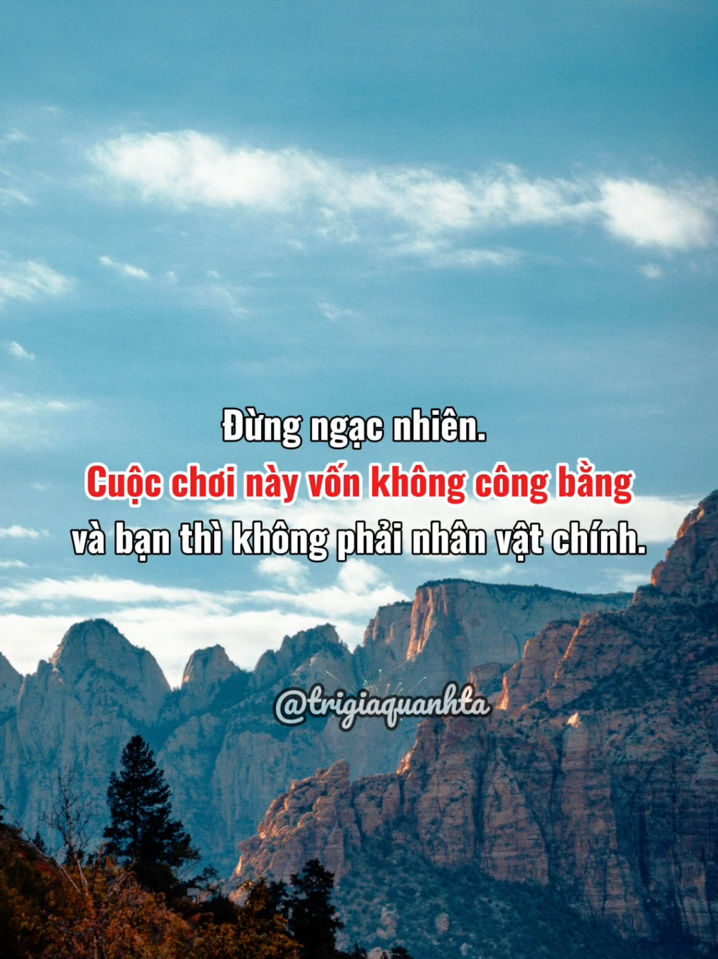 Đừng ngạc nhiên. Cuộc chơi này vốn không công bằng – và bạn thì không phải nhân vật chính.. #phattrienbanthan #trigiaquanhta #fyp 