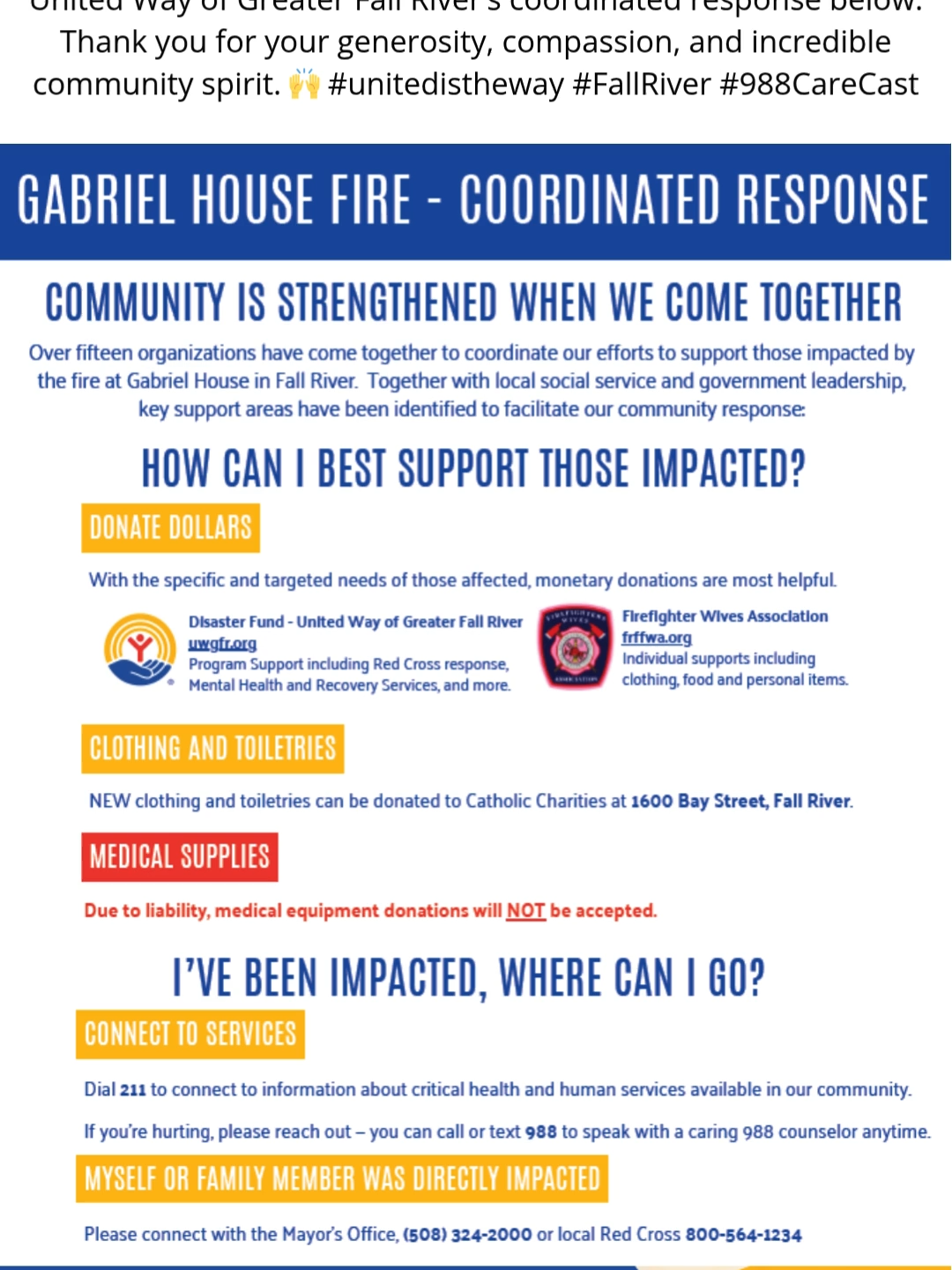 To Help - Coordinated Response#988CareCast #YouAreNotAlone #letssupporteachother #988carecast #Wecare #calltextchat988 #samaritanssoco #samaritanssouthcoast #988lifeline #emotionalsupport #Youmatter #suicideprevention #samaritans #unitedway #liveunited #unitedistheway #fallriver #fallrivermassachusetts #gabrielhouse #unitedwayofgreaterfallriver #iwanttohelp #Mentalhealthmatters #youmatter #coordinatedresponse