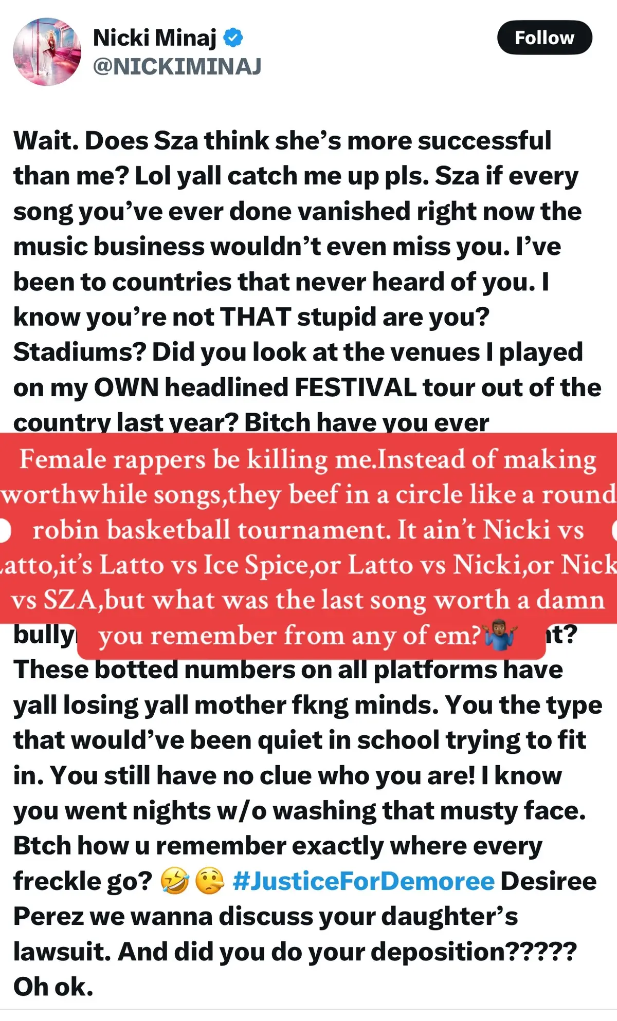 #nickiminaj #sza #hiphop #iykyk #fyp 
