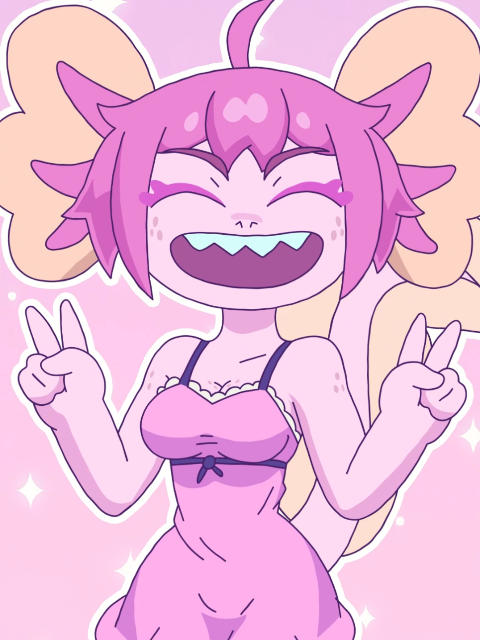 WOHAHAHA 🗣️ laugh animation meme #meme #animation #axolotl #anime #drawing 